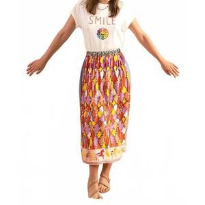 Colorful Geometric Midi Skirt